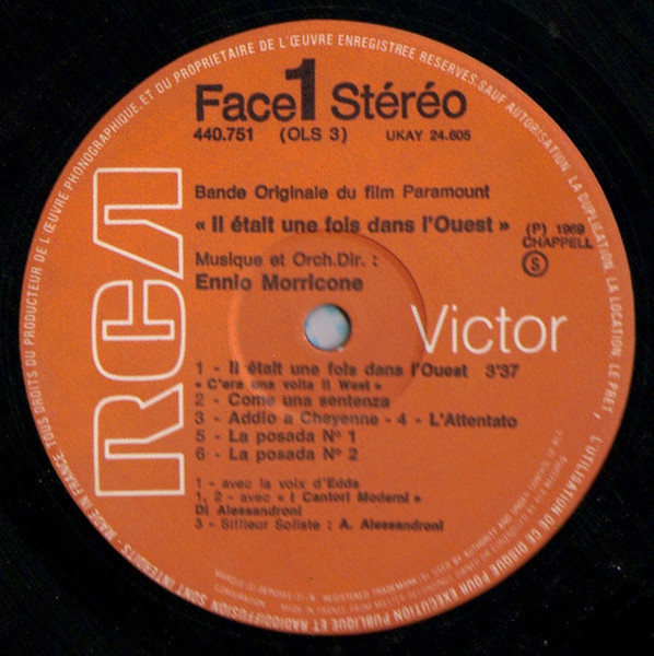 Ennio Morricone - Il Était Une Fois Dans L'Ouest (Bande Originale Du Film Paramount) | RCA Victor (440.751) - 3 Ennio Morricone - Il Était Une Fois Dans L'Ouest (Bande Originale Du Film Paramount) | RCA Victor (440.751) - 3