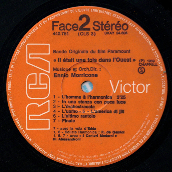 Ennio Morricone - Il Était Une Fois Dans L'Ouest (Bande Originale Du Film Paramount) | RCA Victor (440.751) - 4 Ennio Morricone - Il Était Une Fois Dans L'Ouest (Bande Originale Du Film Paramount) | RCA Victor (440.751) - 4