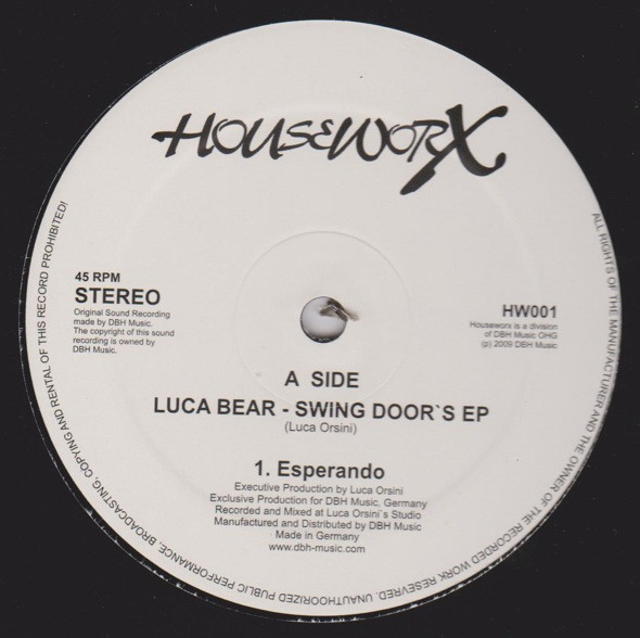 Luca Bear - Swing Door's EP | Houseworx (HW001) - main