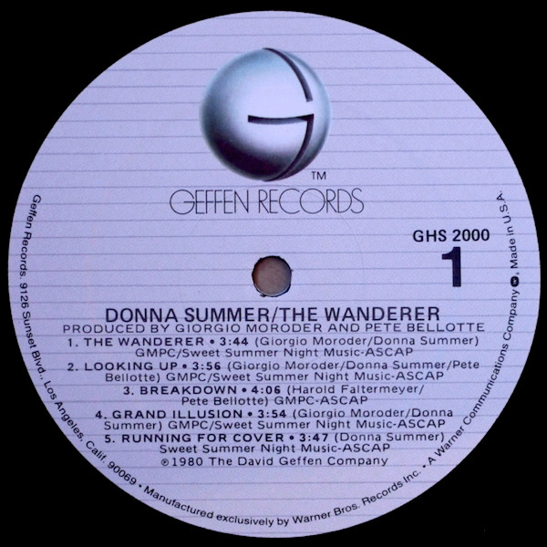 Donna Summer - The Wanderer | Geffen Records (GHS 2000) - 3