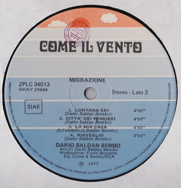 Dario Baldan Bembo - Migrazione | Come Il Vento (ZPLC 34013) - 4 Dario Baldan Bembo - Migrazione | Come Il Vento (ZPLC 34013) - 4