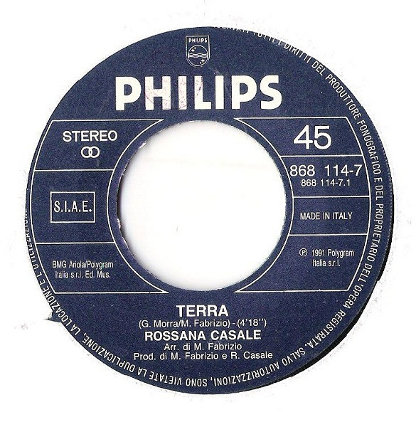 Rossana Casale - Terra | Philips (868 114-7) - 3