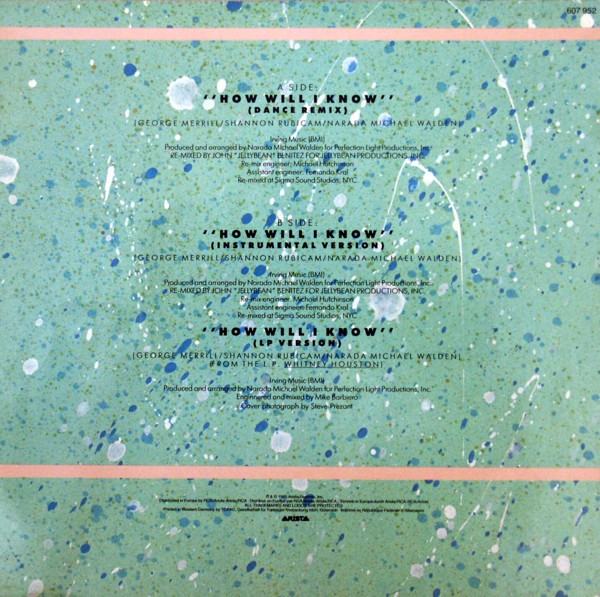 Whitney Houston - How Will I Know | Arista (607 952) - 2