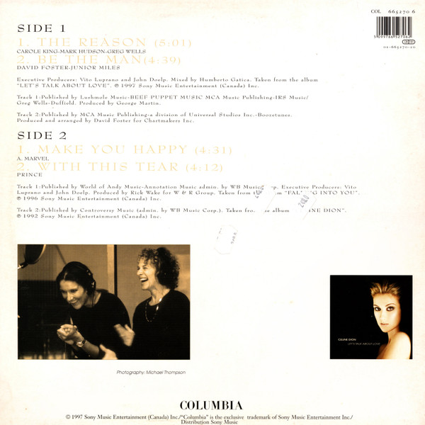 Céline Dion - The Reason | Columbia (COL 665270 6) - 2