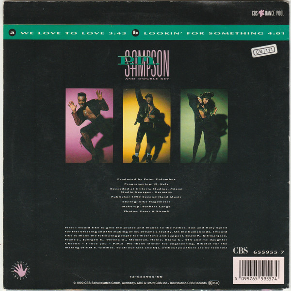 P.M. Sampson And Double Key - We Love To Love | CBS (655955 7) - 2 P.M. Sampson And Double Key - We Love To Love | CBS (655955 7) - 2