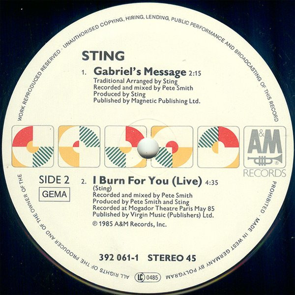 Sting - Russians | A&M Records (392 062-1) - 3 Sting - Russians | A&M Records (392 062-1) - 3