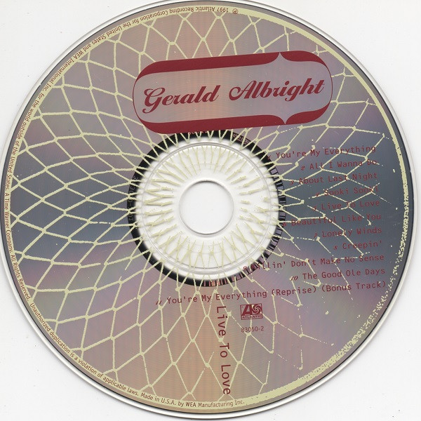 Gerald Albright - Live To Love | Atlantic (83050-2) - 3