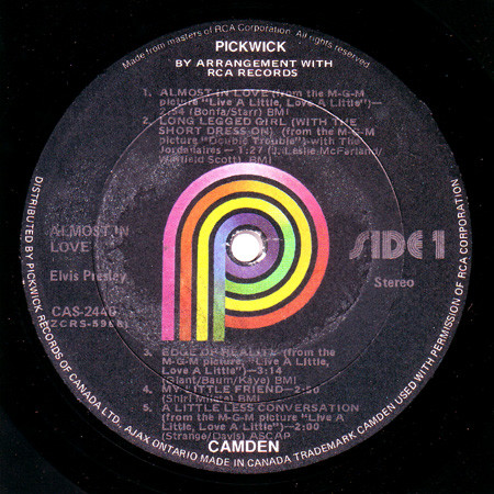 Elvis Presley - Almost In Love [Vinyl] | Pickwick (CAS-2440) - 2