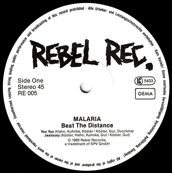 Malaria! - Beat The Distance | Rebel Rec. (RE 005) - 3