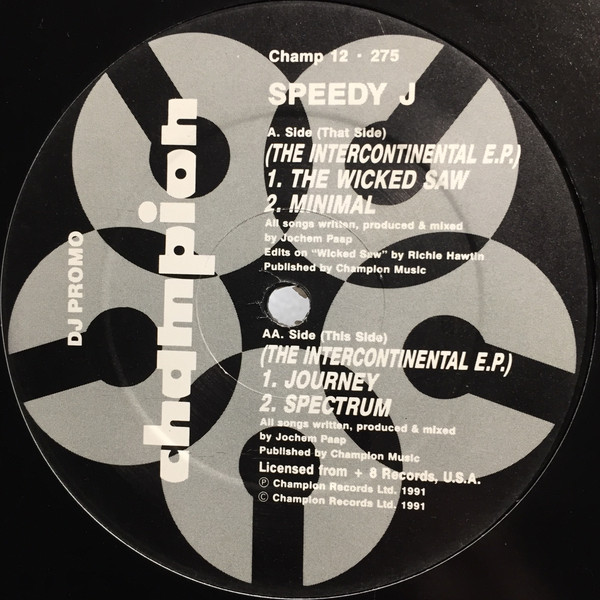 Speedy J - The Intercontinental E.P. | Champion (CHAMP 12 · 275) - main