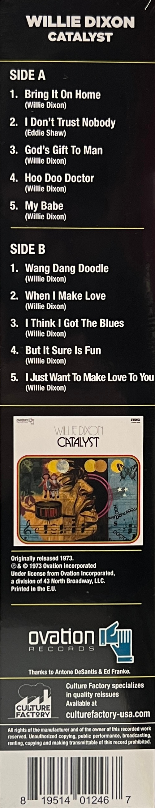 Willie Dixon - Catalyst | Ovation Records (CFU01246) - 2 Willie Dixon - Catalyst | Ovation Records (CFU01246) - 2