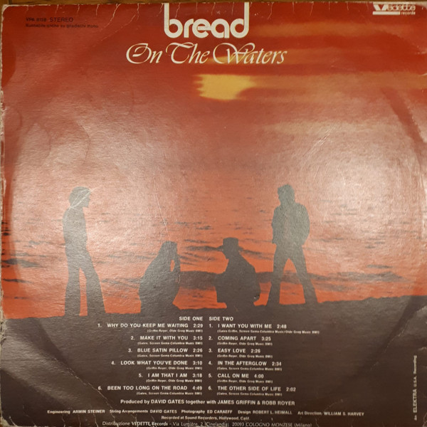 Bread - On The Waters | Vedette Records (VPA 8118) - 2