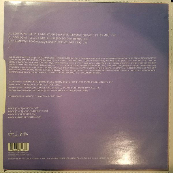 Janet Jackson - Someone To Call My Lover | Virgin (VST 1813) - 2