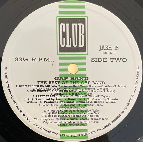 The Gap Band - The Best Of The Gap Band | Club (JABH 15) - 4