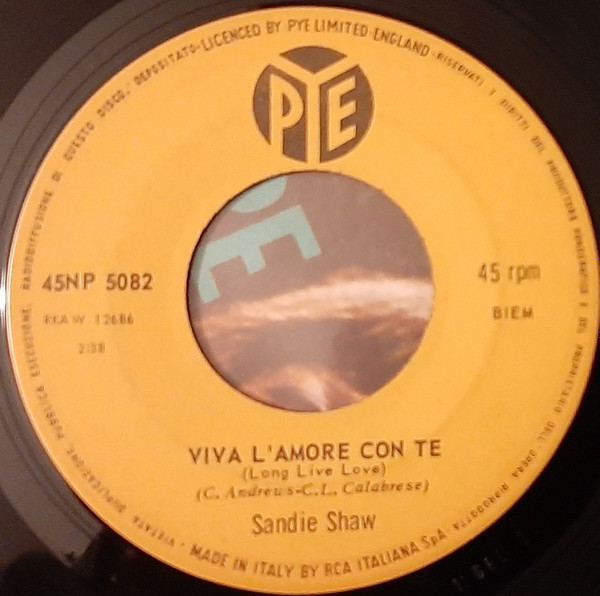 Sandie Shaw - E Ti Avrò | Pye Records (45NP 5082) - 4