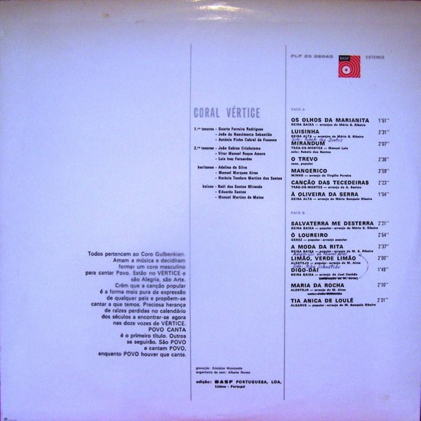 Coral Vértice - Povo Canta | BASF (PLP 20 28045) - 3