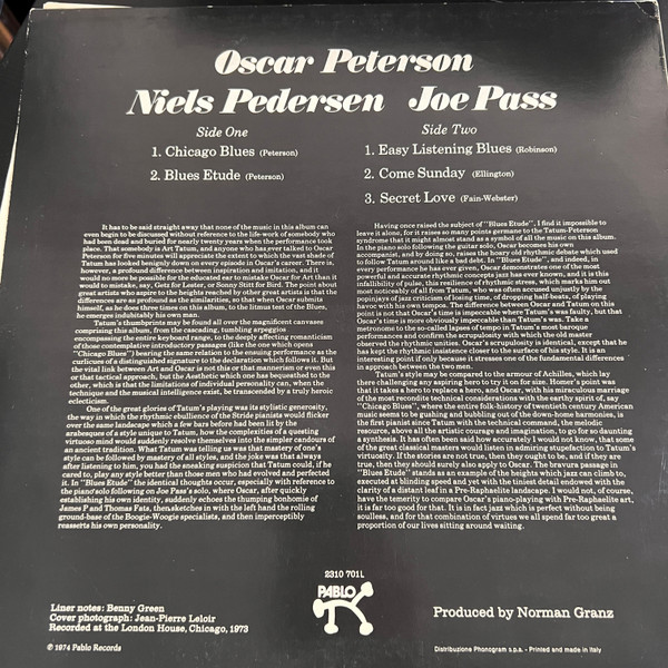 The Oscar Peterson Trio - The Trio | Pablo Records (2310 701 L) - 2 The Oscar Peterson Trio - The Trio | Pablo Records (2310 701 L) - 2