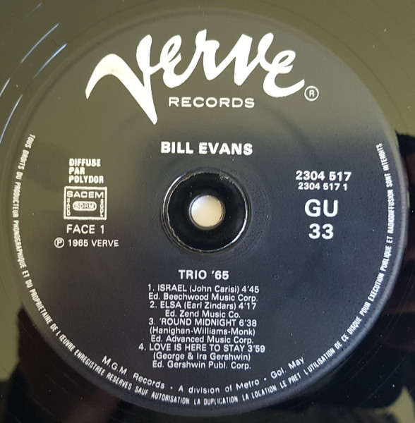 The Bill Evans Trio - Trio '65 | Verve Records (2304 517) - 2 The Bill Evans Trio - Trio '65 | Verve Records (2304 517) - 2