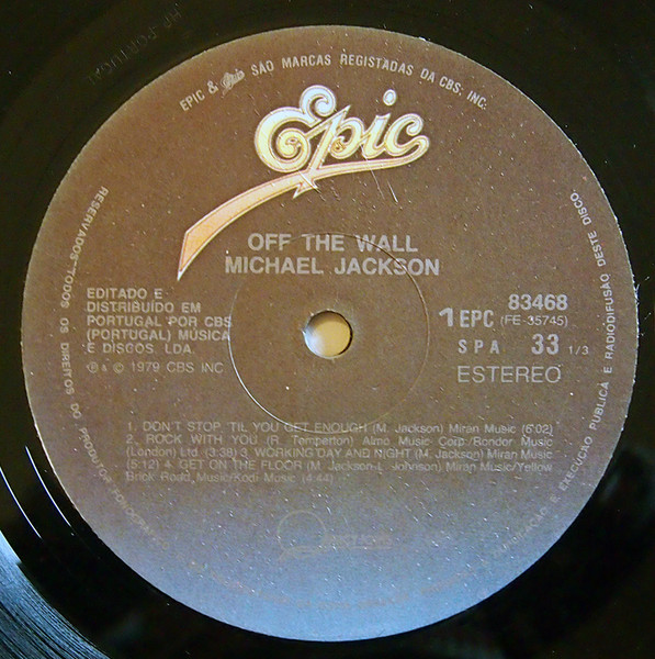 Michael Jackson - Off The Wall | Epic (EPC 83468) - 2