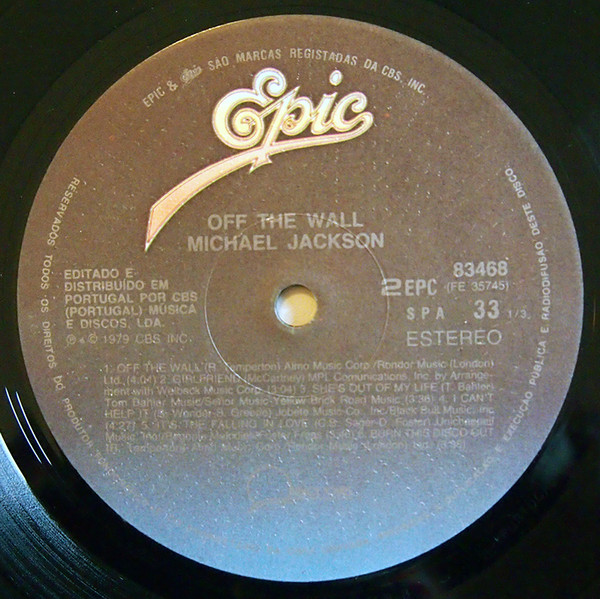 Michael Jackson - Off The Wall | Epic (EPC 83468) - 3