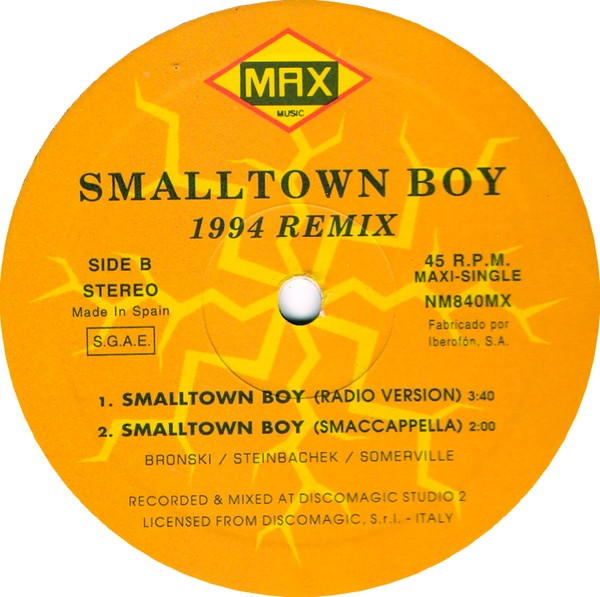 Smalltown Boy - Smalltown Boy (1994 Remix) | Max Music (NM840MX)