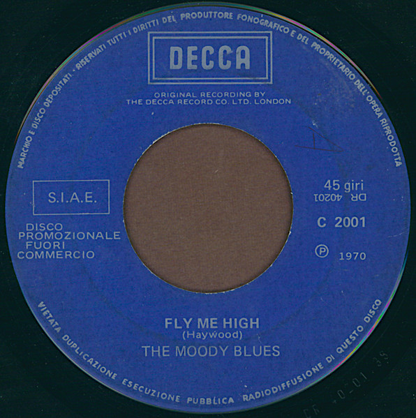 The Moody Blues - Fly Me High / Really Haven't Got The Time | Decca (C 2001) - 3