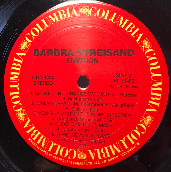 Barbra Streisand - Emotion | Columbia (OC 39480) - 4 Barbra Streisand - Emotion | Columbia (OC 39480) - 4