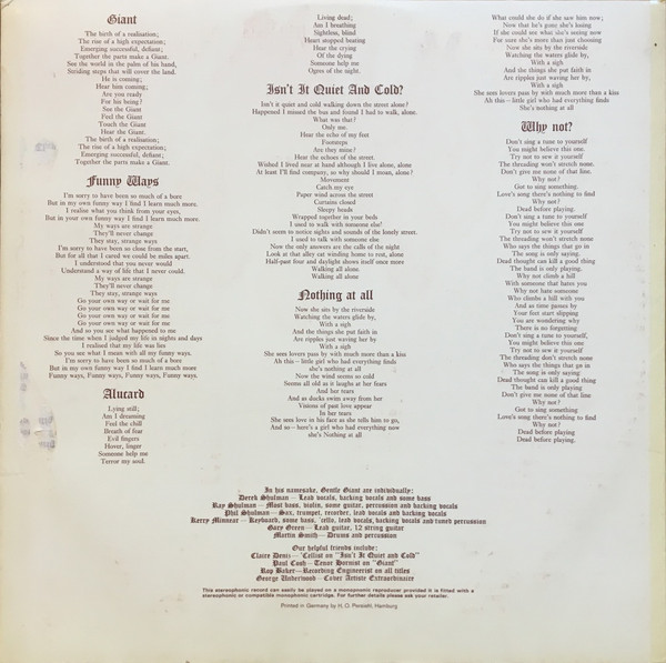 Gentle Giant - Gentle Giant | Vertigo (6360 020) - 3 Gentle Giant - Gentle Giant | Vertigo (6360 020) - 3