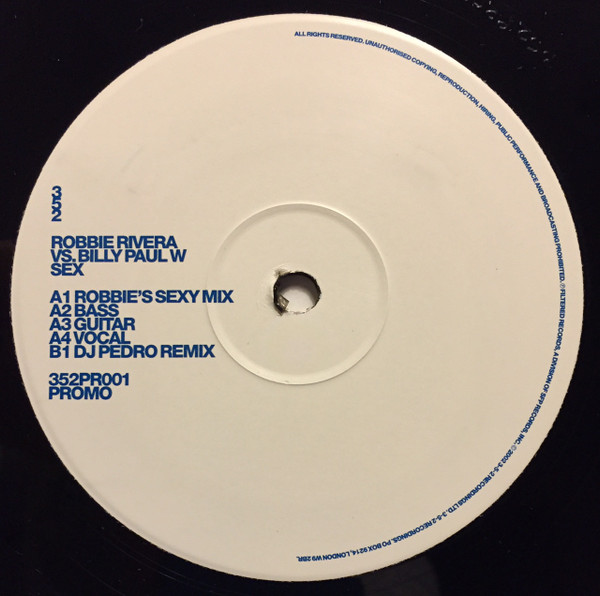 Robbie Rivera - Sex | 352 Recordings Ltd. (352PR001) - 2 Robbie Rivera - Sex | 352 Recordings Ltd. (352PR001) - 2