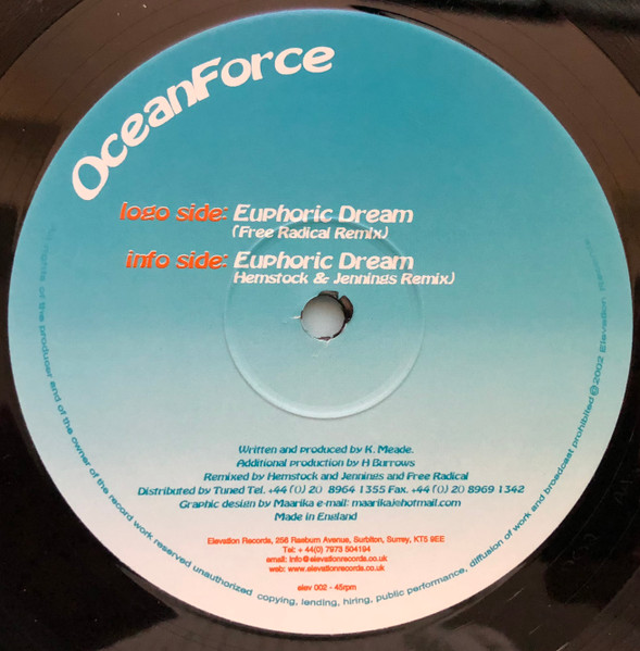 Oceanforce - Euphoric Dream (Remixes) | Elevation Records (ELEV 002) - 4 Oceanforce - Euphoric Dream (Remixes) | Elevation Records (ELEV 002) - 4