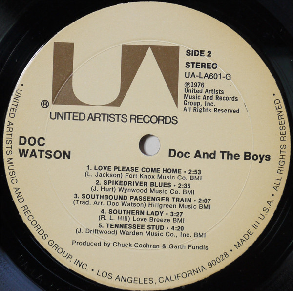 Doc Watson - Doc And The Boys | United Artists Records (UA-LA601-G) - 4 Doc Watson - Doc And The Boys | United Artists Records (UA-LA601-G) - 4
