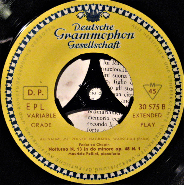 Frédéric Chopin Suona Al Pianoforte Maurizio Pollini - VI Concorso Internazionale Chopin Per Pianoforte, Varsavia 1960 | Deutsche Grammophon (30 575 EPL) - 4 Frédéric Chopin Suona Al Pianoforte Maurizio Pollini - VI Concorso Internazionale Chopin Per Pianoforte, Varsavia 1960 | Deutsche Grammophon (30 575 EPL) - 4