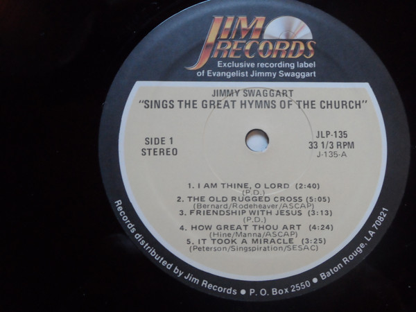 Jimmy Swaggart - Jimmy Swaggart Sings The Great Hymns Of The Church | Jim Records (JIM LP 135) - 3