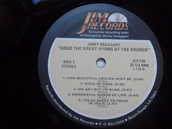 Jimmy Swaggart - Jimmy Swaggart Sings The Great Hymns Of The Church | Jim Records (JIM LP 135) - 4