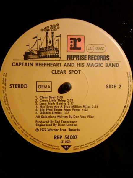 Captain Beefheart And The Magic Band - Clear Spot | Reprise Records (REP 54 007) - 4 Captain Beefheart And The Magic Band - Clear Spot | Reprise Records (REP 54 007) - 4