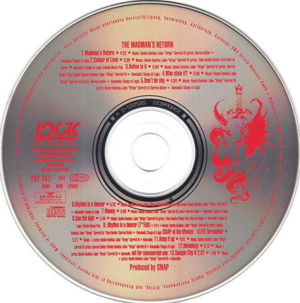 Snap! - The Madman's Return | Logic Records (262 552) - 3