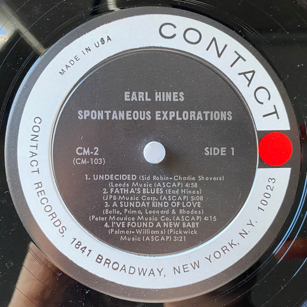 Earl Hines - Spontaneous Explorations | Contact (CM-2) - 4 Earl Hines - Spontaneous Explorations | Contact (CM-2) - 4
