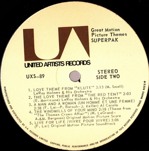 Various - Motion Picture Themes Superpak | United Artists Records (UXS-89) - 4