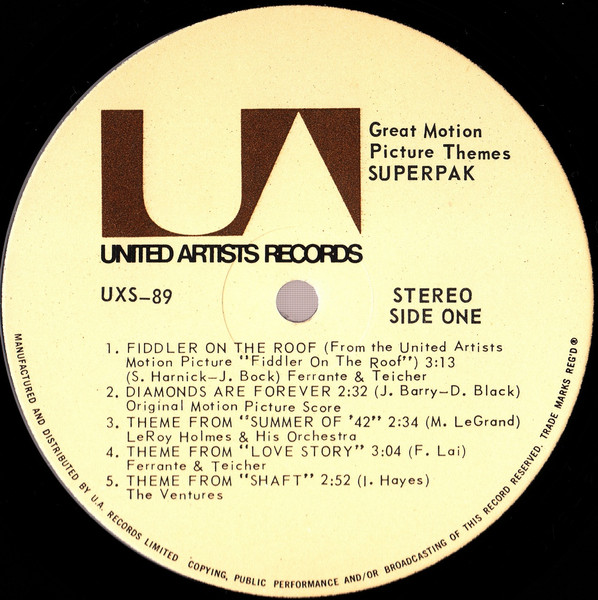 Various - Motion Picture Themes Superpak | United Artists Records (UXS-89) - 3