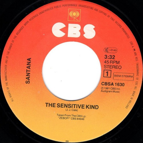 Santana - The Sensitive Kind | CBS (A-1630) - 3