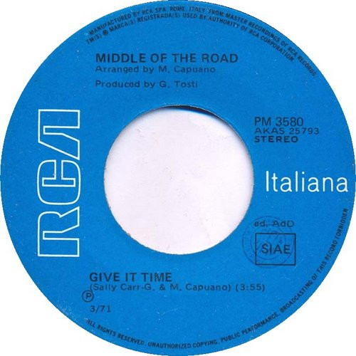 Middle Of The Road - Tweedle Dee Tweedle Dum / Give It Time | RCA Italiana (PM 3580) - 4 Middle Of The Road - Tweedle Dee Tweedle Dum / Give It Time | RCA Italiana (PM 3580) - 4