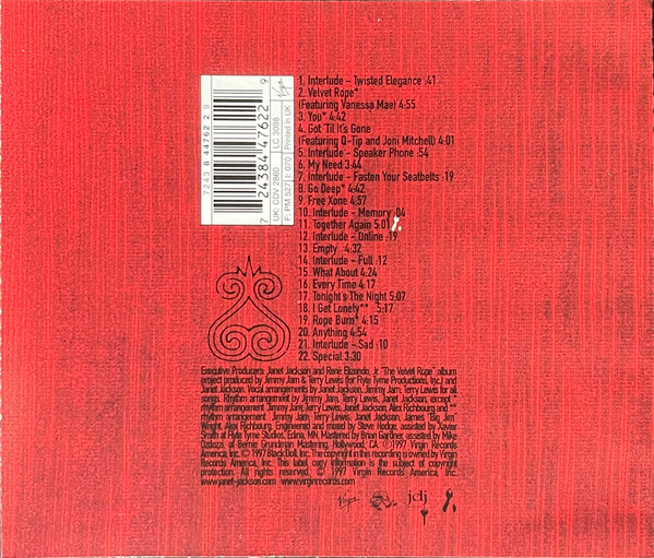 Janet Jackson - The Velvet Rope | Virgin (7243 8 44762 2 9) - 2
