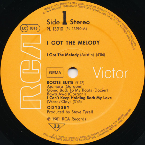 Odyssey - I Got The Melody | RCA Victor (PL 13910) - 3 Odyssey - I Got The Melody | RCA Victor (PL 13910) - 3