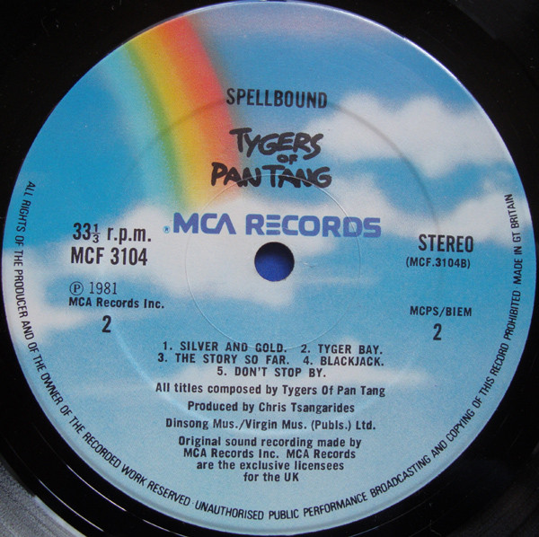 Tygers Of Pan Tang - Spellbound | MCA Records (MCF 3104) - 4 Tygers Of Pan Tang - Spellbound | MCA Records (MCF 3104) - 4