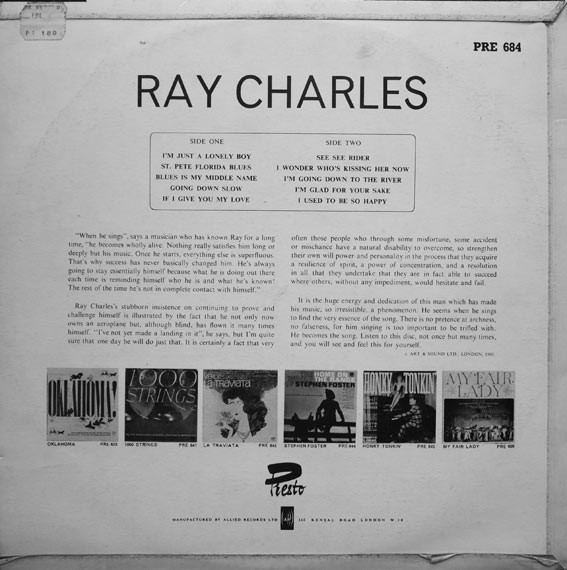 Ray Charles - Ray Charles | Presto (PRE 684) - 2