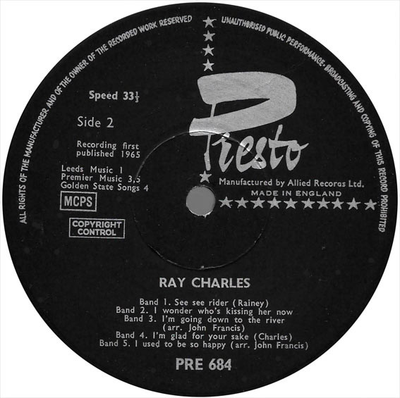 Ray Charles - Ray Charles | Presto (PRE 684) - 4