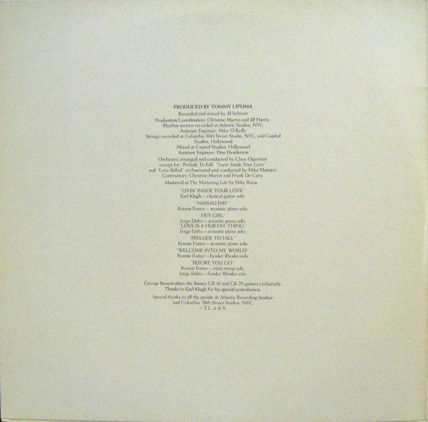 George Benson - Livin' Inside Your Love | Warner Bros. Records (WB 66 085) - 2