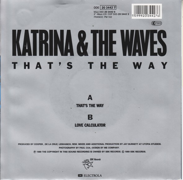 Katrina And The Waves - That's The Way | SBK Records (006-20 3442 7) - 2