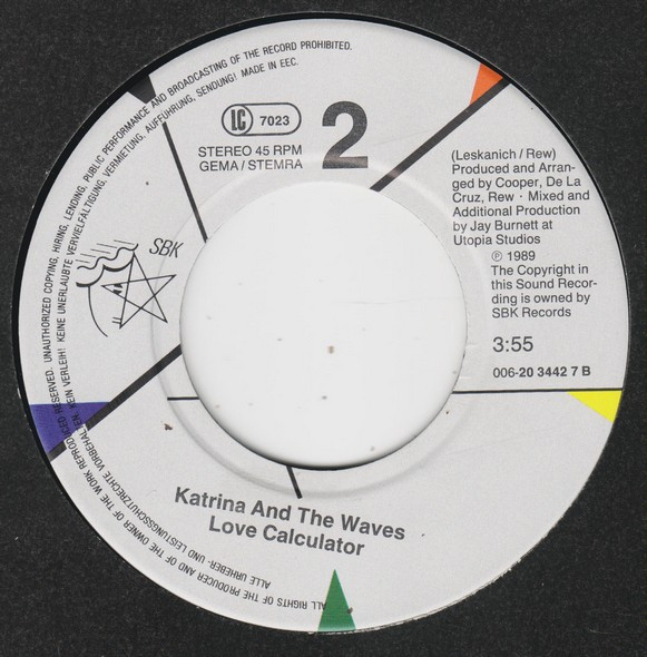 Katrina And The Waves - That's The Way | SBK Records (006-20 3442 7) - 4