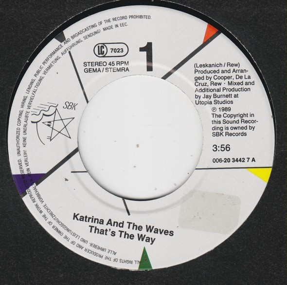 Katrina And The Waves - That's The Way | SBK Records (006-20 3442 7) - 3